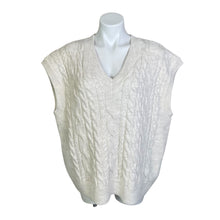 Load image into Gallery viewer, M&amp;S Collection | Women&#39;s Cream Cable Knit Sweater Vest | Size: XL
