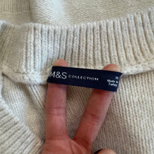 Load image into Gallery viewer, M&amp;S Collection | Women&#39;s Cream Cable Knit Sweater Vest | Size: XL
