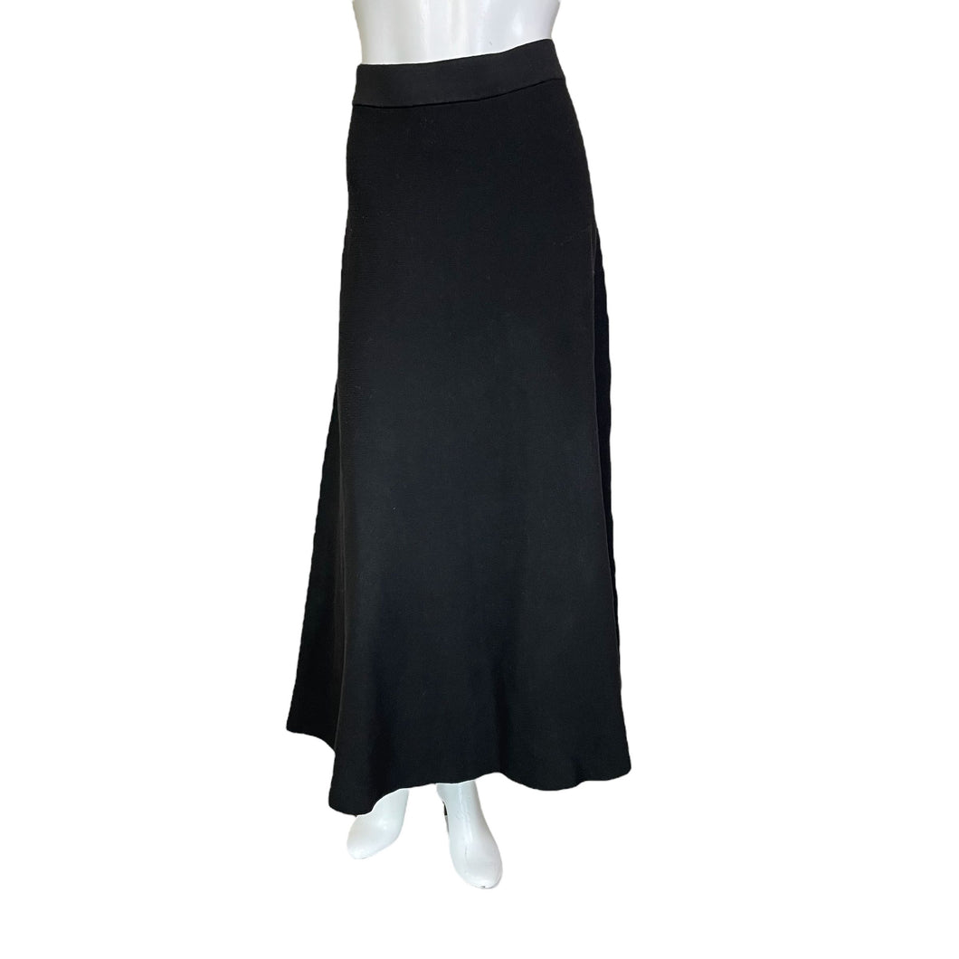 Roman | Women's Black Knit A Line Maxi Skirt | Size: 14