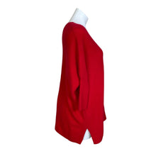 Load image into Gallery viewer, Pure Collection | Women&#39;s Bright Red Stripe Patterned Cashmere V Neck Sweater | Size: S
