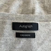 Load image into Gallery viewer, M&amp;S Collection | Women&#39;s Light Gray Autograph 100% Cashmere V Neck Sweater | Size: 12
