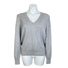 Load image into Gallery viewer, M&amp;S Collection | Women&#39;s Light Gray Autograph 100% Cashmere V Neck Sweater | Size: 12
