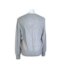 Load image into Gallery viewer, M&amp;S Collection | Women&#39;s Light Gray Autograph 100% Cashmere V Neck Sweater | Size: 12
