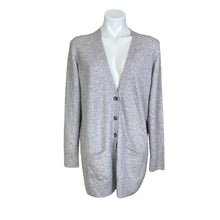 Load image into Gallery viewer, Pure Collection | Women&#39;s Light Gray 100% Cashmere Button Down Cardigan Sweater | Size: 12
