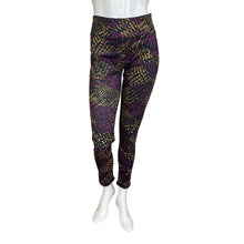 Load image into Gallery viewer, Fabletics | Women&#39;s Black and Neon Pattern Leggings | Size: XL
