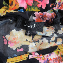 Load image into Gallery viewer, Love J | Women&#39;s Black and Neon Floral Pattern Sleeveless Top | Size: XL
