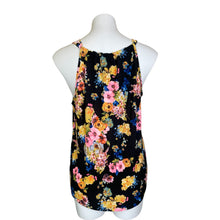 Load image into Gallery viewer, Love J | Women&#39;s Black and Neon Floral Pattern Sleeveless Top | Size: XL
