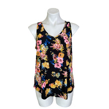 Load image into Gallery viewer, Love J | Women&#39;s Black and Neon Floral Pattern Sleeveless Top | Size: XL
