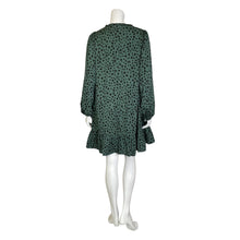 Load image into Gallery viewer, Arula | Women&#39;s Green and Black Polka Dot Tiered Long Sleeve Dress | Size: XL
