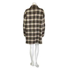 Load image into Gallery viewer, Banana Republic | Women&#39;s Cream, Black and Brown Plaid Button Down Shacket | Size: XL
