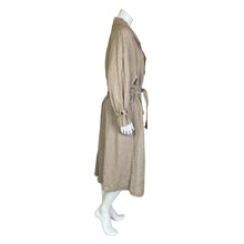 Load image into Gallery viewer, Moda BB Dakota | Women&#39;s Oatmeal Linen Long Trench Coat | Size: L
