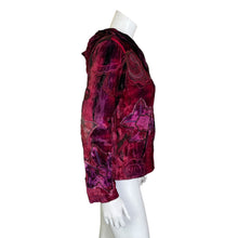 Load image into Gallery viewer, Chico&#39;s | Women&#39;s Pink, Red an Purple Velvet Patchwork Zip Jacket | Size: M
