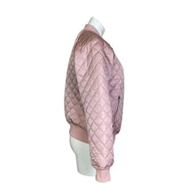 Load image into Gallery viewer, Allegra K | Women&#39;s Blush Pink Quilted Bomber Jacket | Size: M
