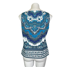 Load image into Gallery viewer, Talbots | Women&#39;s Blue Paisley Sleeveless Top | Size 8P
