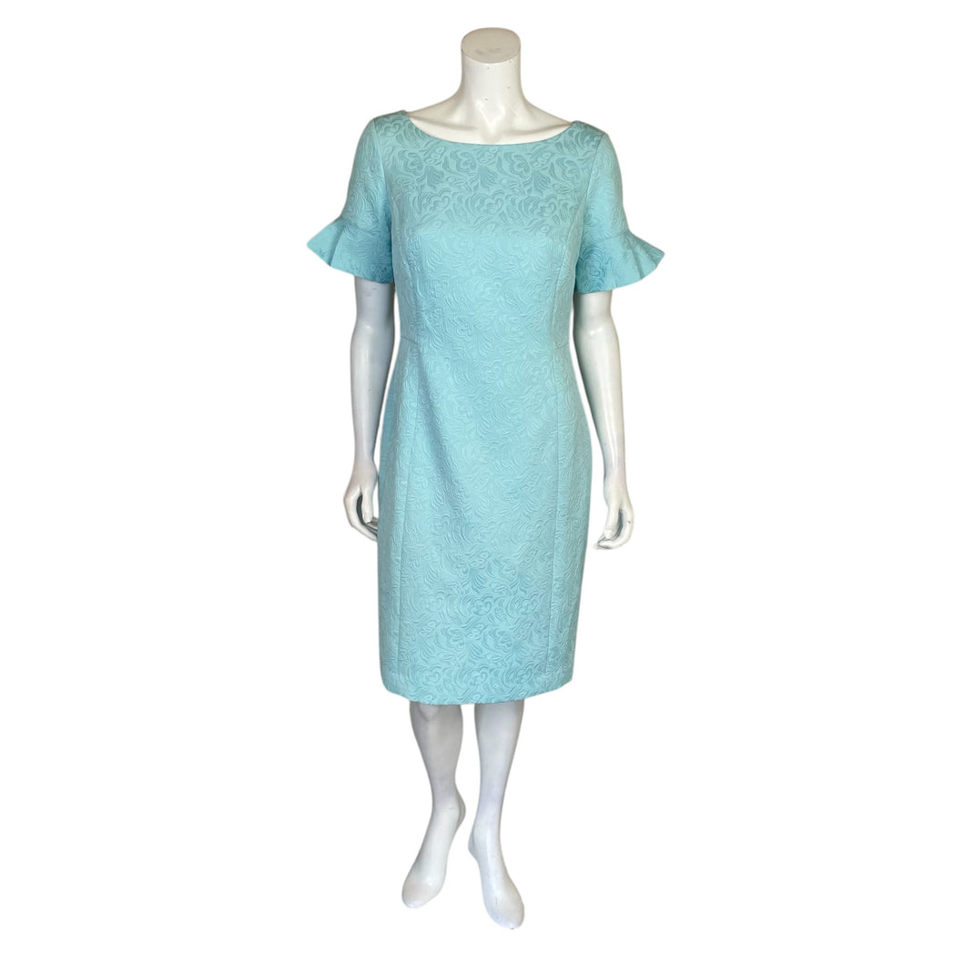 Talbots | Women's Blue Tapestry Short Sleeve Dress | Size: 8