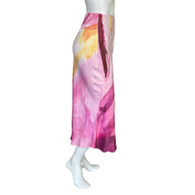 Load image into Gallery viewer, Anthropologie | Women&#39;s Silky Pink and Yellow Midi Skirt | Size: L
