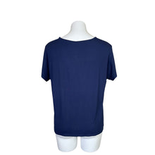 Load image into Gallery viewer, Chico&#39;s | Women&#39;s Navy Blue Graphic Short Sleeve Top | Size: M
