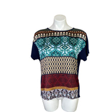 Load image into Gallery viewer, Chico&#39;s | Women&#39;s Navy Blue Graphic Short Sleeve Top | Size: M
