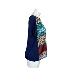 Load image into Gallery viewer, Chico&#39;s | Women&#39;s Navy Blue Graphic Short Sleeve Top | Size: M
