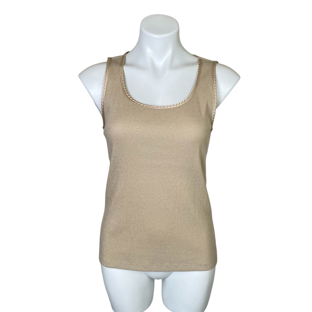 Chico's | Women's Metallic Gold Knit Tank Top | Size: M