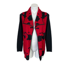 Load image into Gallery viewer, Chico&#39;s | Women&#39;s Black and Red Knit Open Cardigan Jacket | Size: S
