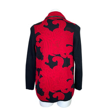 Load image into Gallery viewer, Chico&#39;s | Women&#39;s Black and Red Knit Open Cardigan Jacket | Size: S
