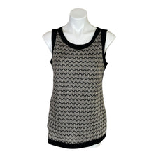 Load image into Gallery viewer, Chico&#39;s | Women&#39;s Black and Silver Knit Front Traveler&#39;s Tank Top | Size: M
