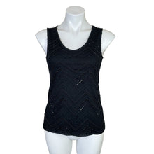 Load image into Gallery viewer, Chico&#39;s | Women&#39;s Black Knit and Bead Tank Top | Size: M
