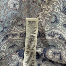 Load image into Gallery viewer, Chico&#39;s | Women&#39;s Blue and Purple Paisley Print No-Iron Button Down Top | Size: M
