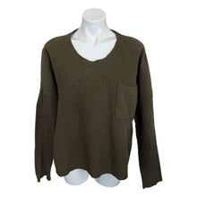 Load image into Gallery viewer, Madewell | Women&#39;s Olive Green Knit Pocket Pullover Sweater | Size: XL
