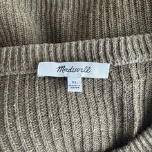 Load image into Gallery viewer, Madewell | Women&#39;s Olive Green Knit Pocket Pullover Sweater | Size: XL
