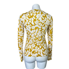 Load image into Gallery viewer, Loft | Women&#39;s White and Yellow Gold Floral Print Cardigan Sweater | Size: S
