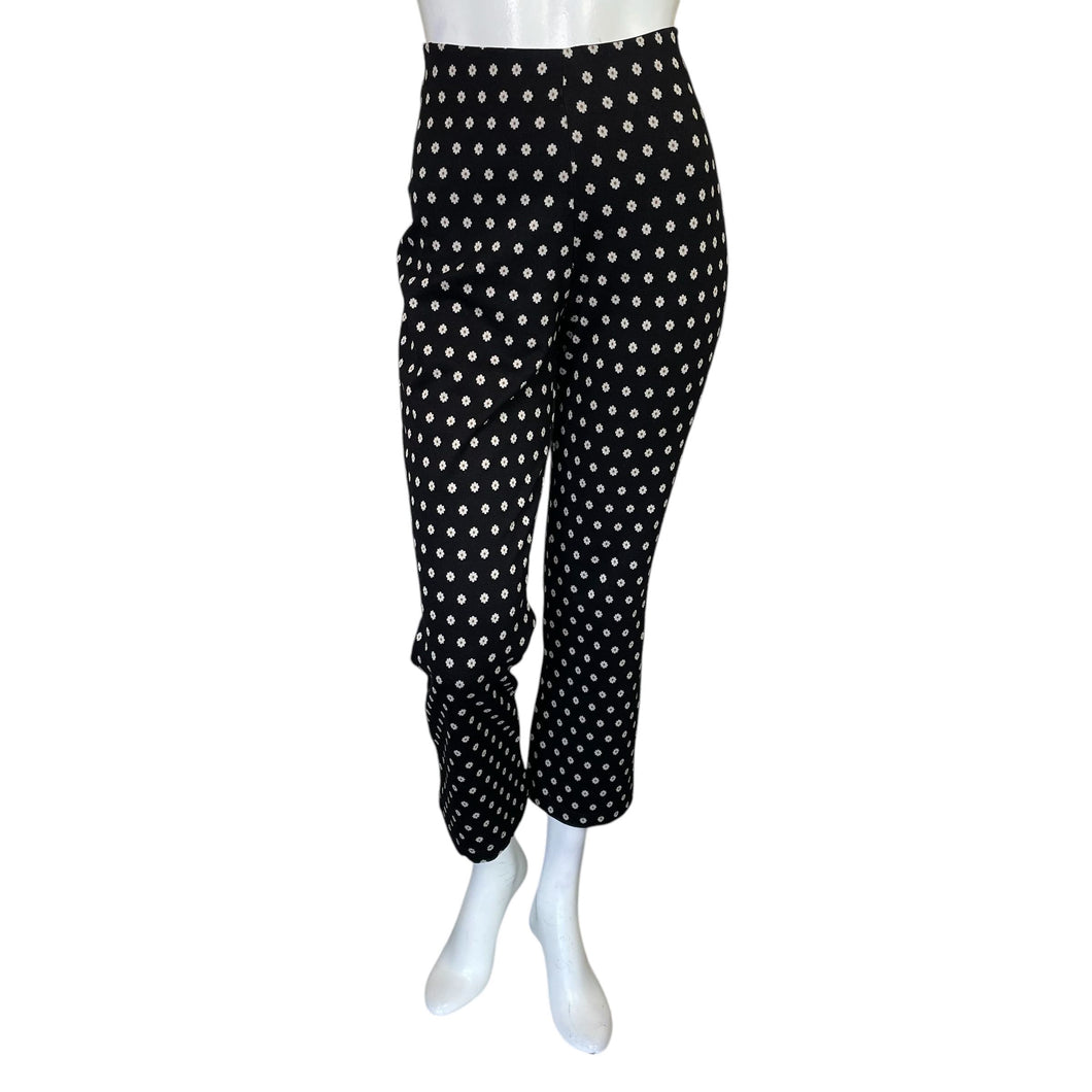 Anthropologie | Women's Black with White Geometric Print Pull On Pants | Size: S