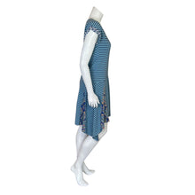 Load image into Gallery viewer, Matilda Jane | Women&#39;s Two Toned Blue Striped Drop Waist Short Sleeved Dress | Size: S
