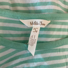 Load image into Gallery viewer, Matilda Jane | Women&#39;s Light Sage Green Stripe &amp; Teal Blue Dot Long Sleeved Top | Size: S
