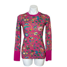 Load image into Gallery viewer, Sundance | Women&#39;s Magenta Pink Floral Print Thermal Long Sleeved Top | Size: XS
