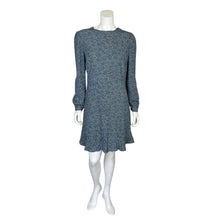 Load image into Gallery viewer, Loft | Women&#39;s Blue Gray Animal Print Long Sleeved Rayon Blend Dress | Size: 4
