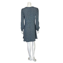 Load image into Gallery viewer, Loft | Women&#39;s Blue Gray Animal Print Long Sleeved Rayon Blend Dress | Size: 4
