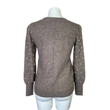 Load image into Gallery viewer, Loft | Women&#39;s Tan Pearl Sleeved Sweater | Size: XS
