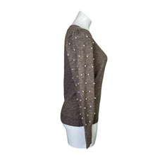 Load image into Gallery viewer, Loft | Women&#39;s Tan Pearl Sleeved Sweater | Size: XS
