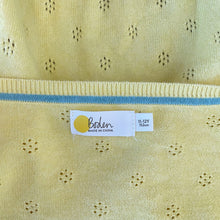 Load image into Gallery viewer, Boden | Girls Light Yellow Eyelet Cashmere Blend Cardigan Sweater | Size: 11-12Y
