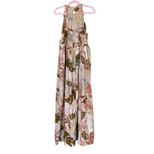 Load image into Gallery viewer, Bonnie Jean | Girls Light Mauve Pink and Tropical Print Halter Maxi Dress | Size: 14Y
