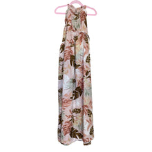 Load image into Gallery viewer, Bonnie Jean | Girls Light Mauve Pink and Tropical Print Halter Maxi Dress | Size: 14Y
