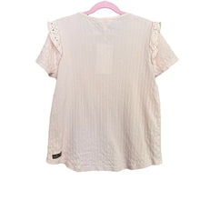 Load image into Gallery viewer, Matilda Jane | Girls Light Pink Short Sleeve Ruffle Sleeve Thermal Top | Size: 12Y
