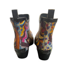 Load image into Gallery viewer, Corkys | Women&#39;s Multi Swirl Foxy Cowgirl Rain Booties | Size: 9
