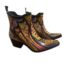 Load image into Gallery viewer, Corkys | Women&#39;s Multi Swirl Foxy Cowgirl Rain Booties | Size: 9
