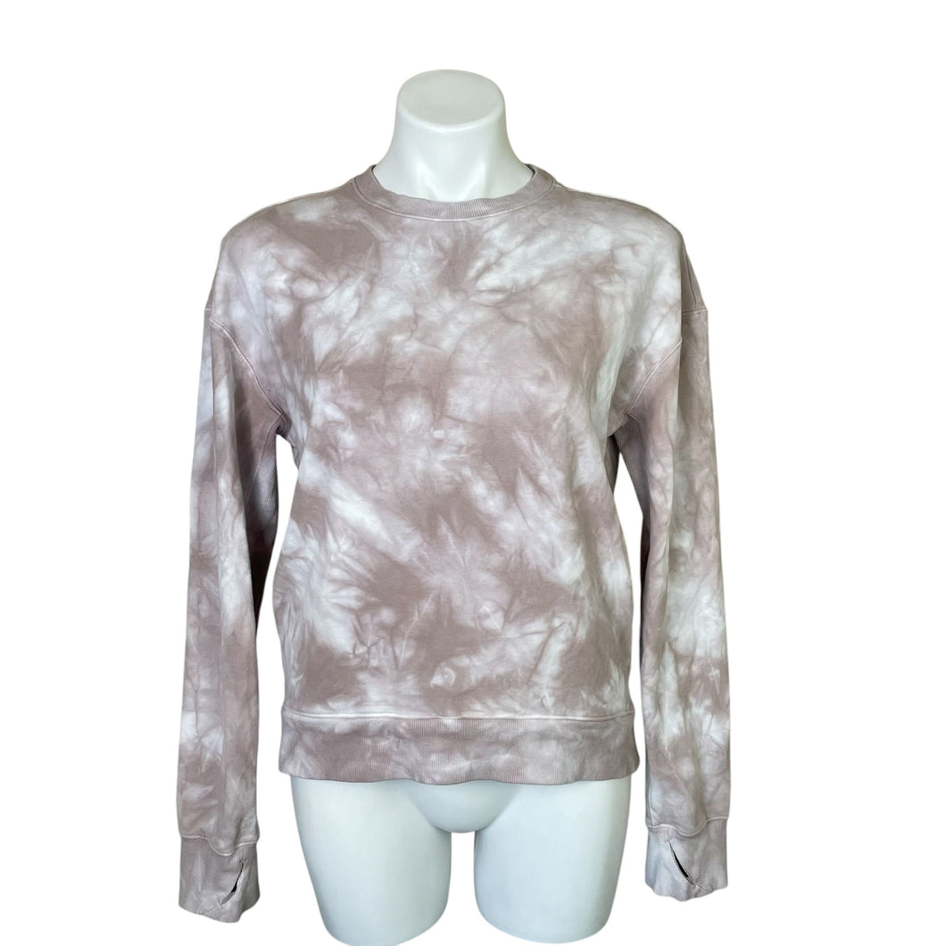 All in Motion | Women's White and Taupe Tie Dye Pullover Top | Size: S