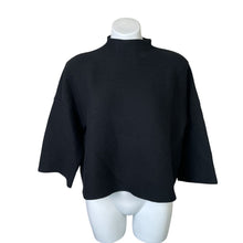 Load image into Gallery viewer, Ellison | Women&#39;s Black Ribbed Mockneck Pullover Sweater | Size: S
