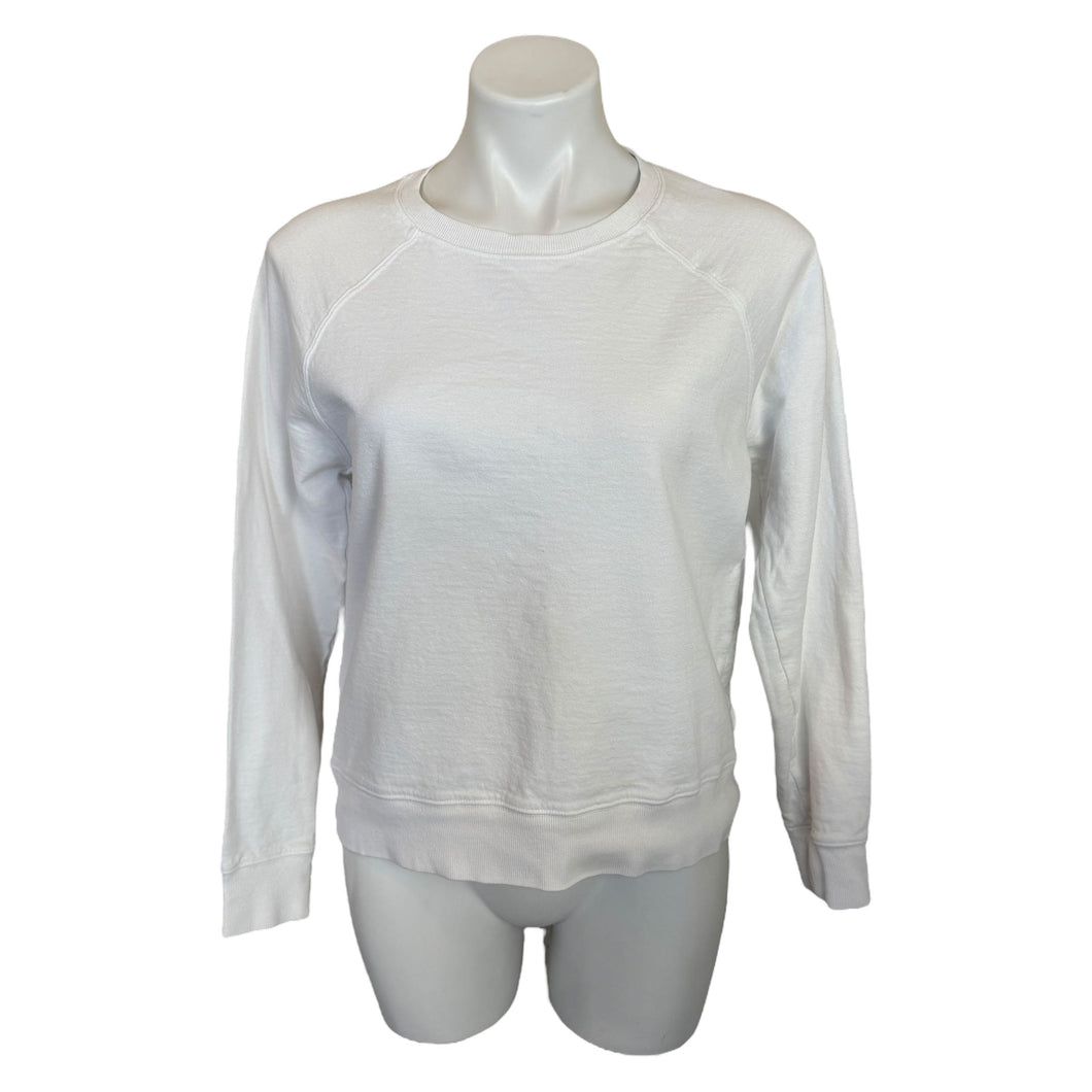 Athleta | Women's White Calla Lily Sundown Sweatshirt Top | Size: S