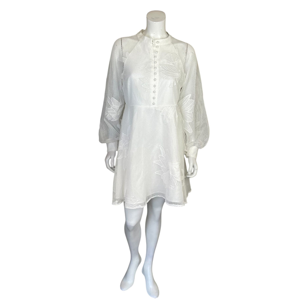 Anthropologie | Women's Mare White Sabine Embroidered Mini Dress with Tags | Size: M
